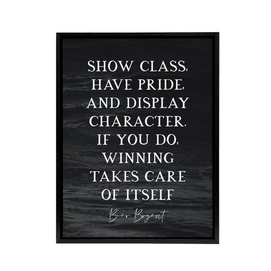 Slate Quote Winning Bear Bryant Black Framed Canvas Wall Art Print