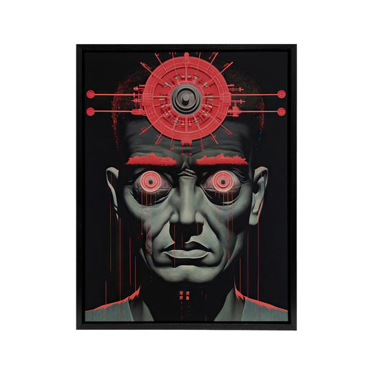 Big Brother Is Watching You George Orwell Black Framed Canvas Art Print