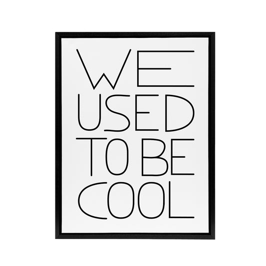 We Used To Be Cool Black And White Funny Cheeky Framed Canvas Art Print