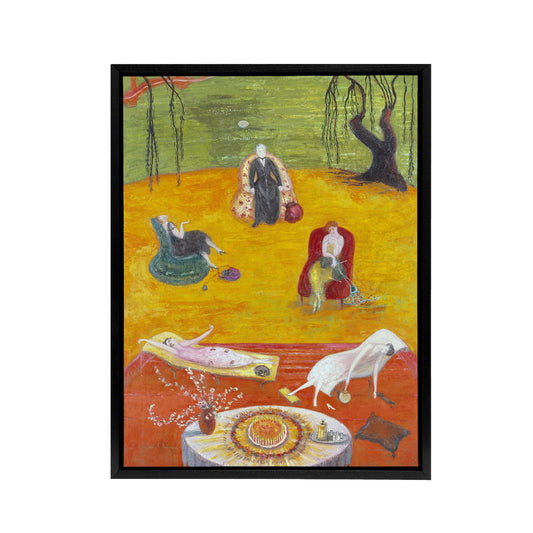 Florine Stettheimer Heat Black Framed Canvas Wall Art Print