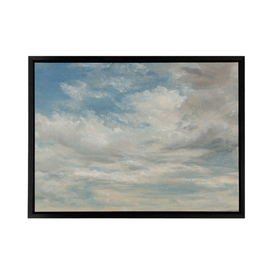 John Constable Clouds Black Framed Canvas Wall Art Print