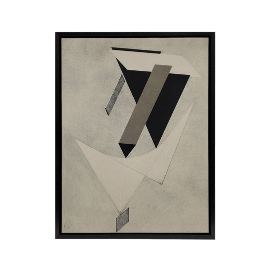 Lazar El Lissitzky Kestnermappe Proun Black Framed Canvas Wall Art Print