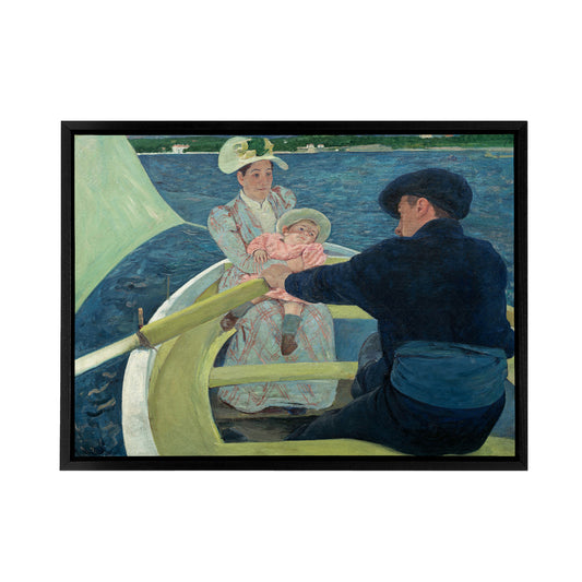 Mary Cassatt The Boating Party Black Framed Canvas Wall Art Print