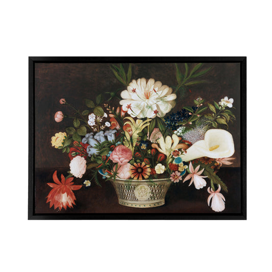 Rubens Peale From Nature In The Garden Black Framed Canvas Wall Art Print