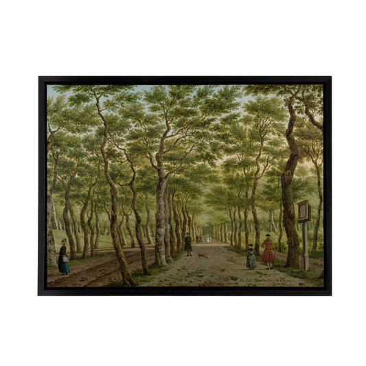 La Fargue Herepad In The Hague Black Framed Canvas Wall Art Print