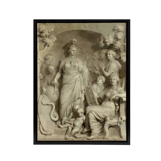 De Lairesse Allegory Of Sciences Black Framed Canvas Wall Art Print