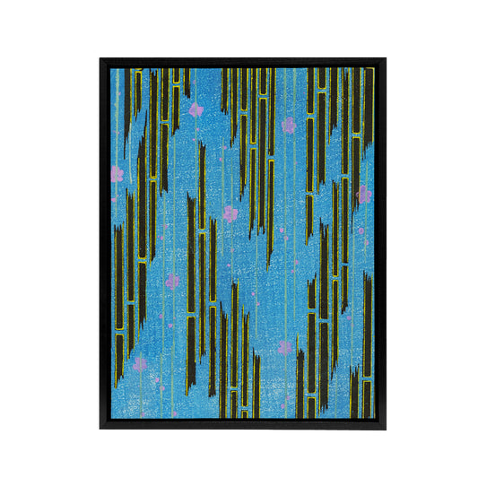 Flowers and Bamboo Vintage Pattern Framed Canvas Wall Art Print Korin