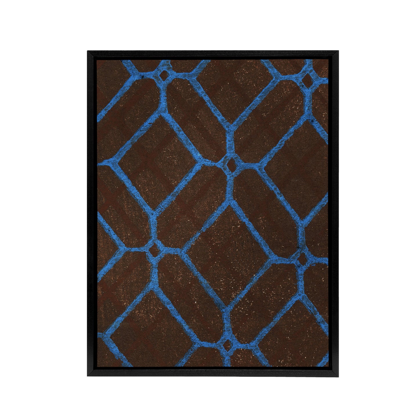 Vintage Geometric Textile Pattern Framed Canvas Wall Art Print Korin