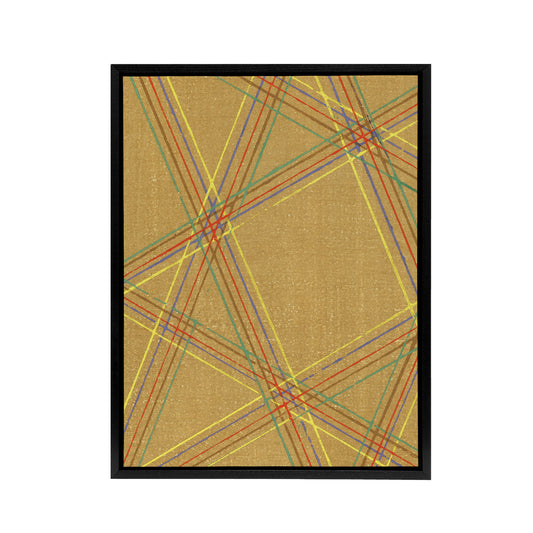 Abstract Geometric Plaid Pattern Framed Canvas Wall Art Print Korin
