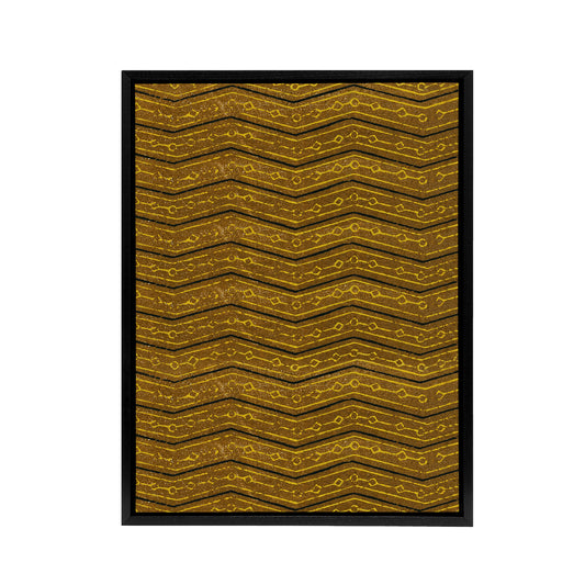 Zigzag Geometric Textile Pattern Framed Canvas Wall Art Print Korin
