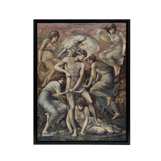 Cupid's Hunting Fields Framed Canvas Wall Art Print Edward Burne Jones