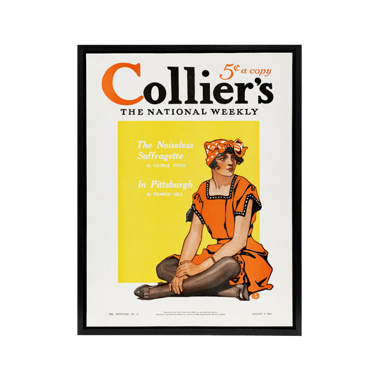 Vintage Magazine Cover Suffragette Vote Framed Canvas Wall Art Print