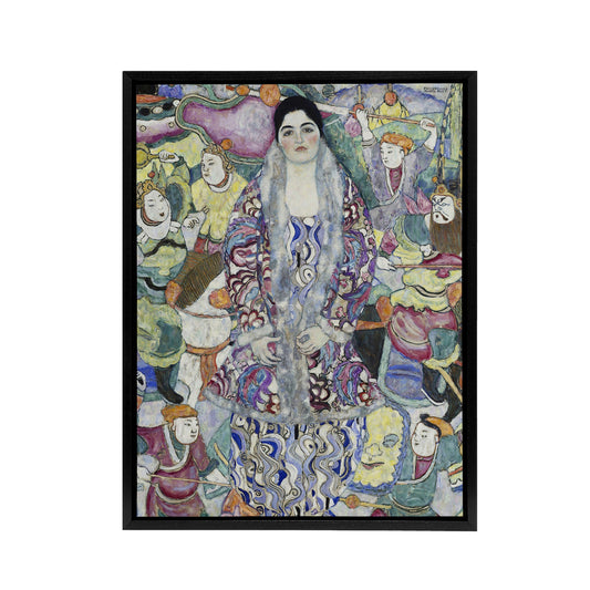 Portrait of Friederike Maria Beer Framed Canvas Wall Art Print Klimt