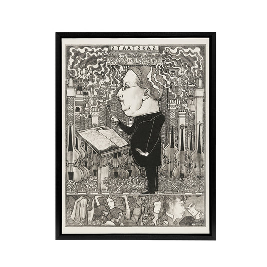 Conductor Violins Smoking Chimneys Framed Canvas Wall Art Print Toorop