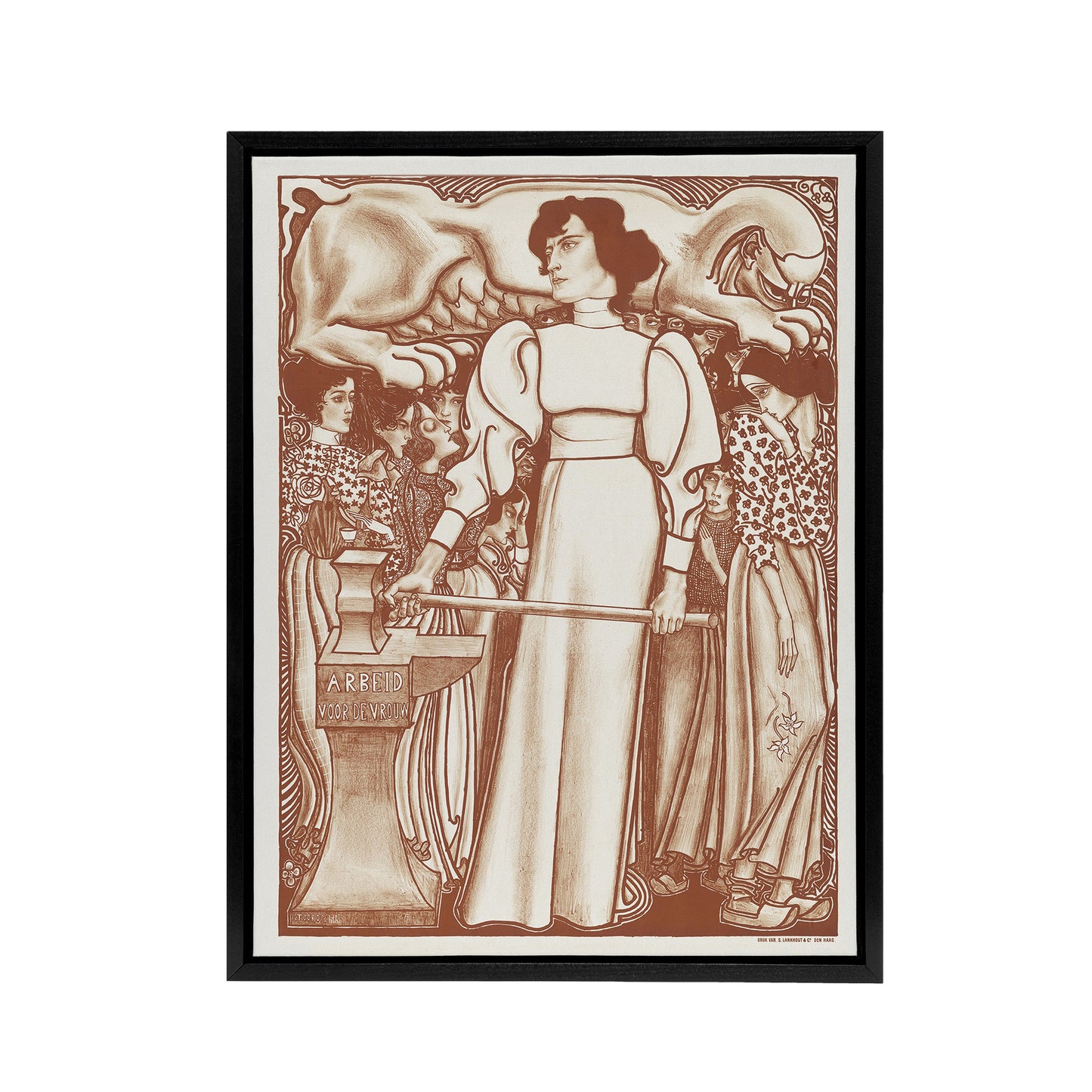 Work for Women Exhibition Poster Framed Canvas Wall Art Print Jan Toorop