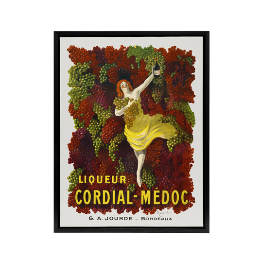 Liqueur Cordial Medoc Vintage Ad Framed Canvas Wall Art Print Cappiello