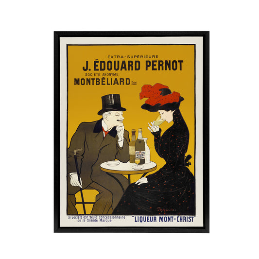 Liqueur Mont Christ Vintage Ad Framed Canvas Wall Art Print Cappiello