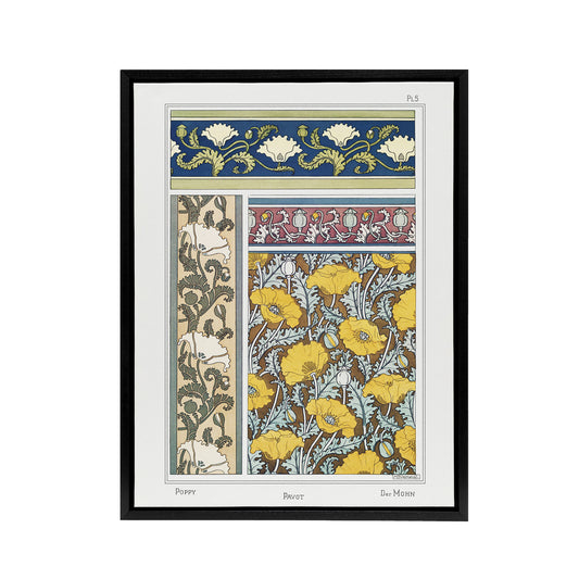 Poppy Flower Framed Canvas Wall Art Print Vintage Floral Verneuil