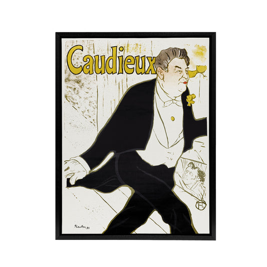 Caudieux Artist Portrait Framed Canvas Wall Art Print Toulouse Lautrec