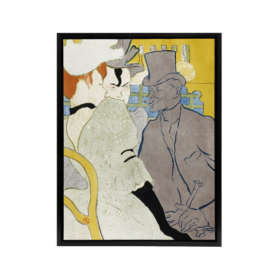 Englishman at the Moulin Rouge Framed Canvas Wall Art Print Lautrec