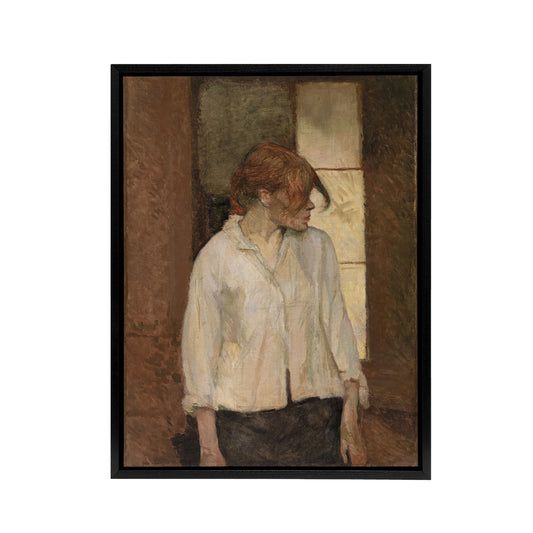 At Montrouge Rosa La Rouge Framed Canvas Wall Art Print Toulouse Lautrec