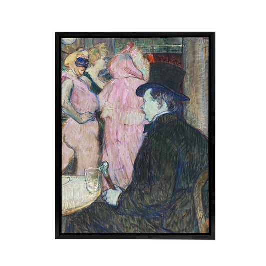 Maxime Dethomas Portrait Framed Canvas Wall Art Print Toulouse Lautrec