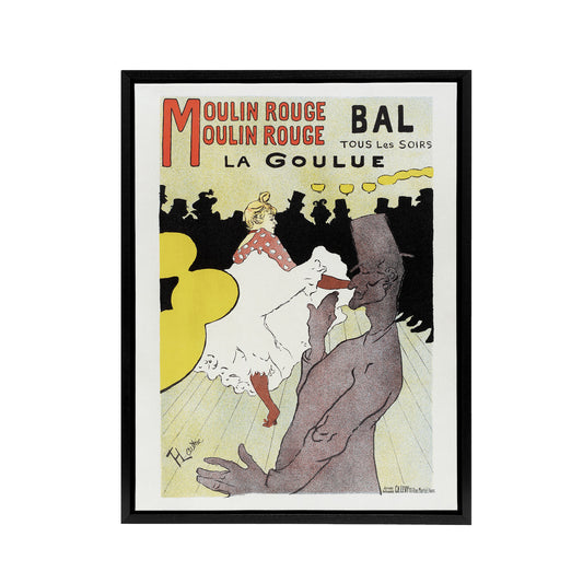 Moulin Rouge La Goulue Framed Canvas Wall Art Print Toulouse Lautrec
