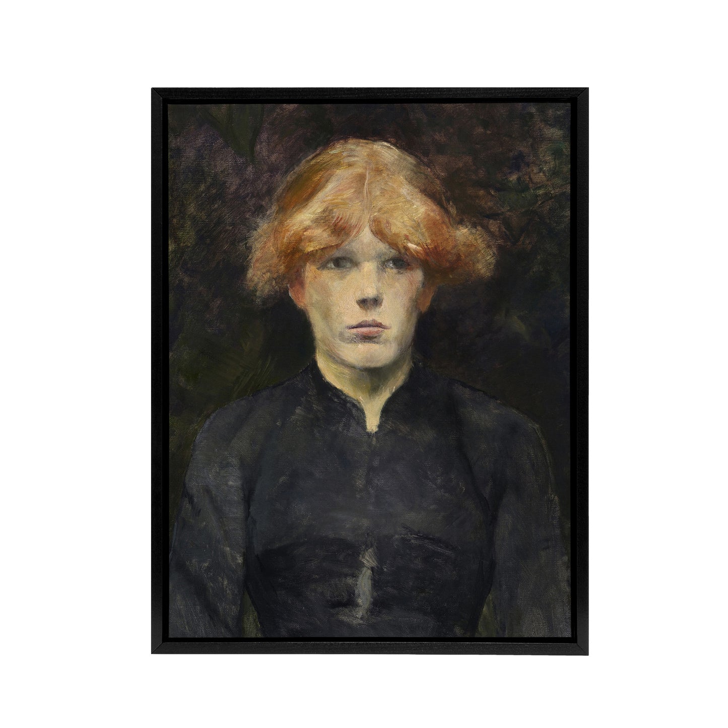 Portrait of Carmen Gaudin Framed Canvas Wall Art Print Toulouse Lautrec