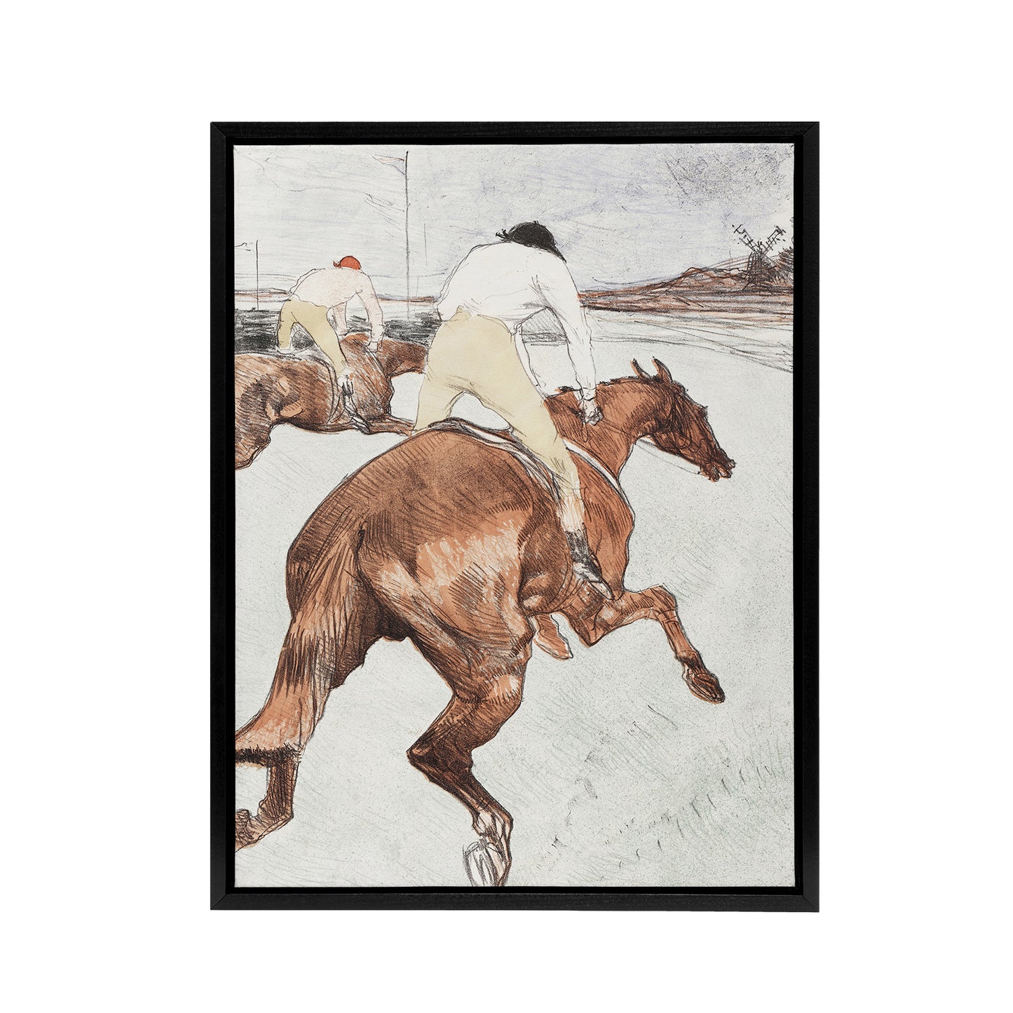The Jockey Horse Racing Framed Canvas Wall Art Print Toulouse Lautrec