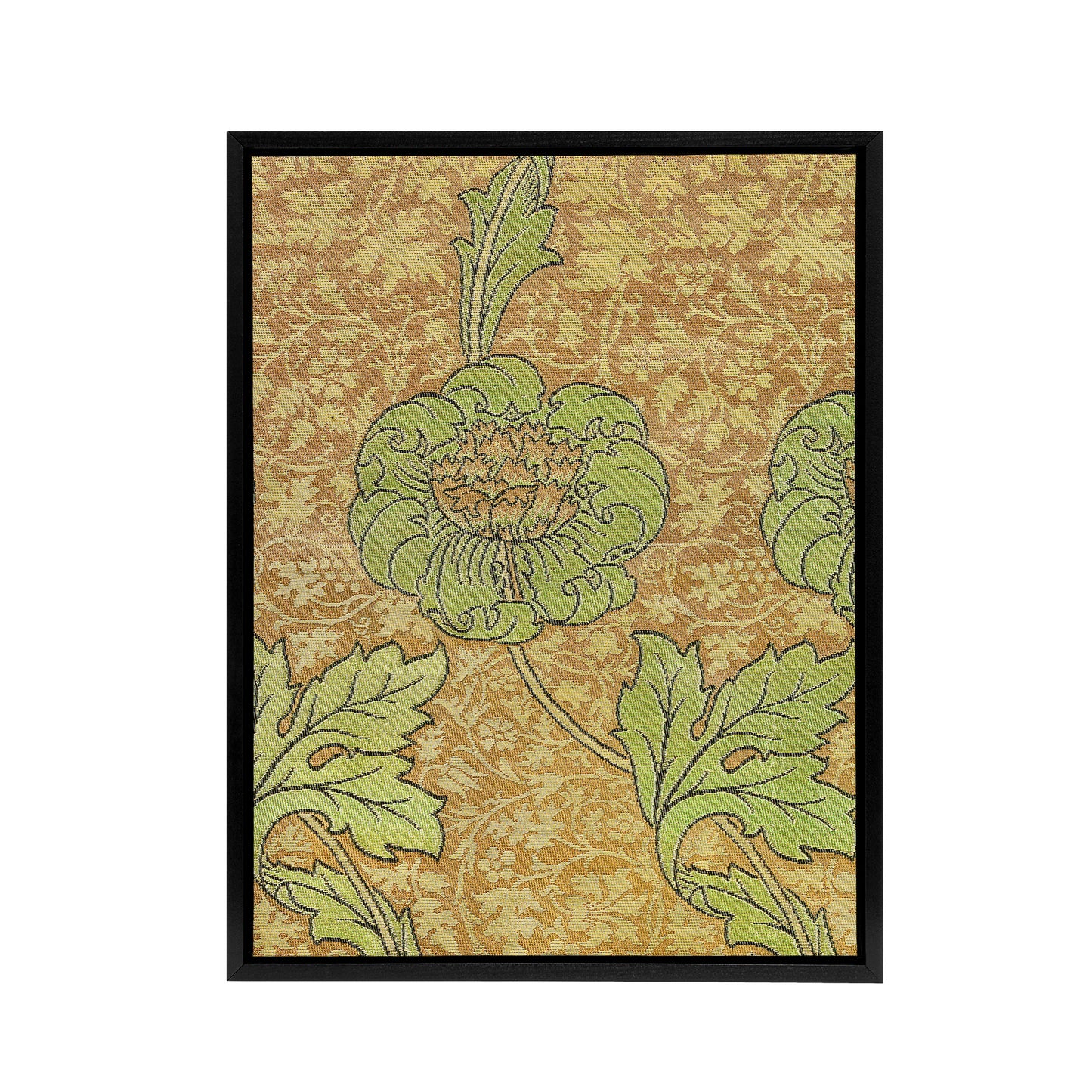 Flower Bloom Textile Detail Framed Canvas Wall Art Print William Morris