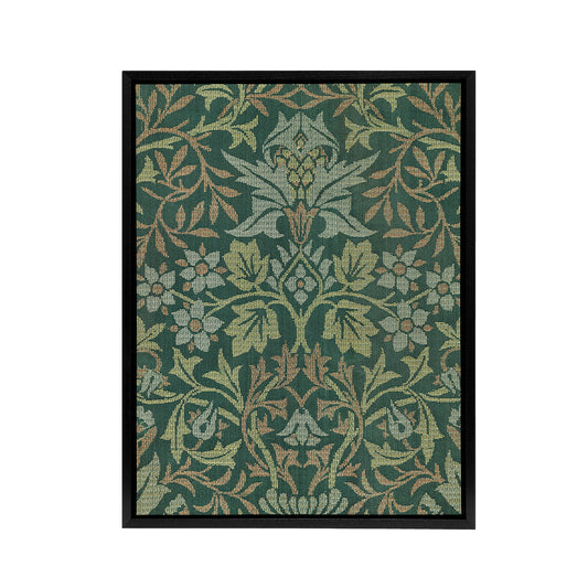 Flower Garden Textile Detail Framed Canvas Wall Art Print William Morris