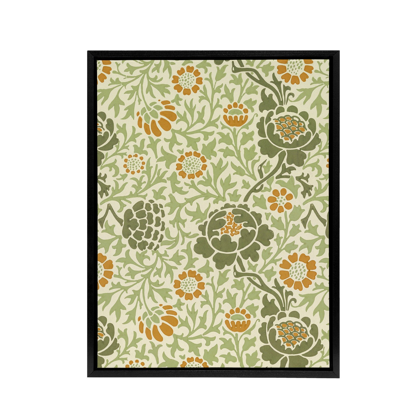 Grafton 1883 Floral Motif Framed Canvas Wall Art Print William Morris