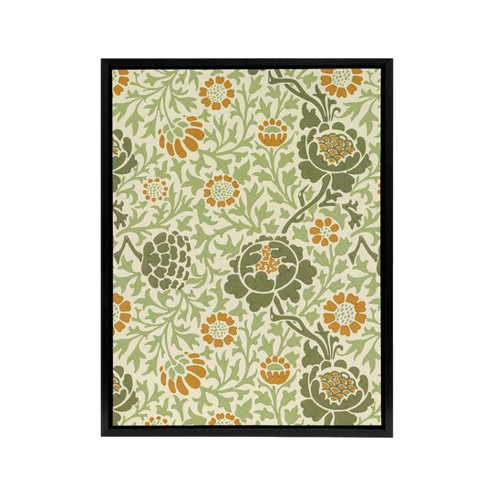 Grafton 1883 Floral Motif Framed Canvas Wall Art Print William Morris