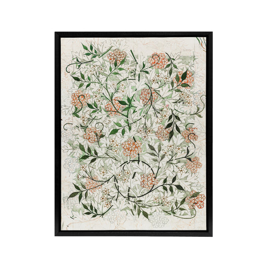 Wild Jasmine Floral Pattern Framed Canvas Wall Art Print William Morris