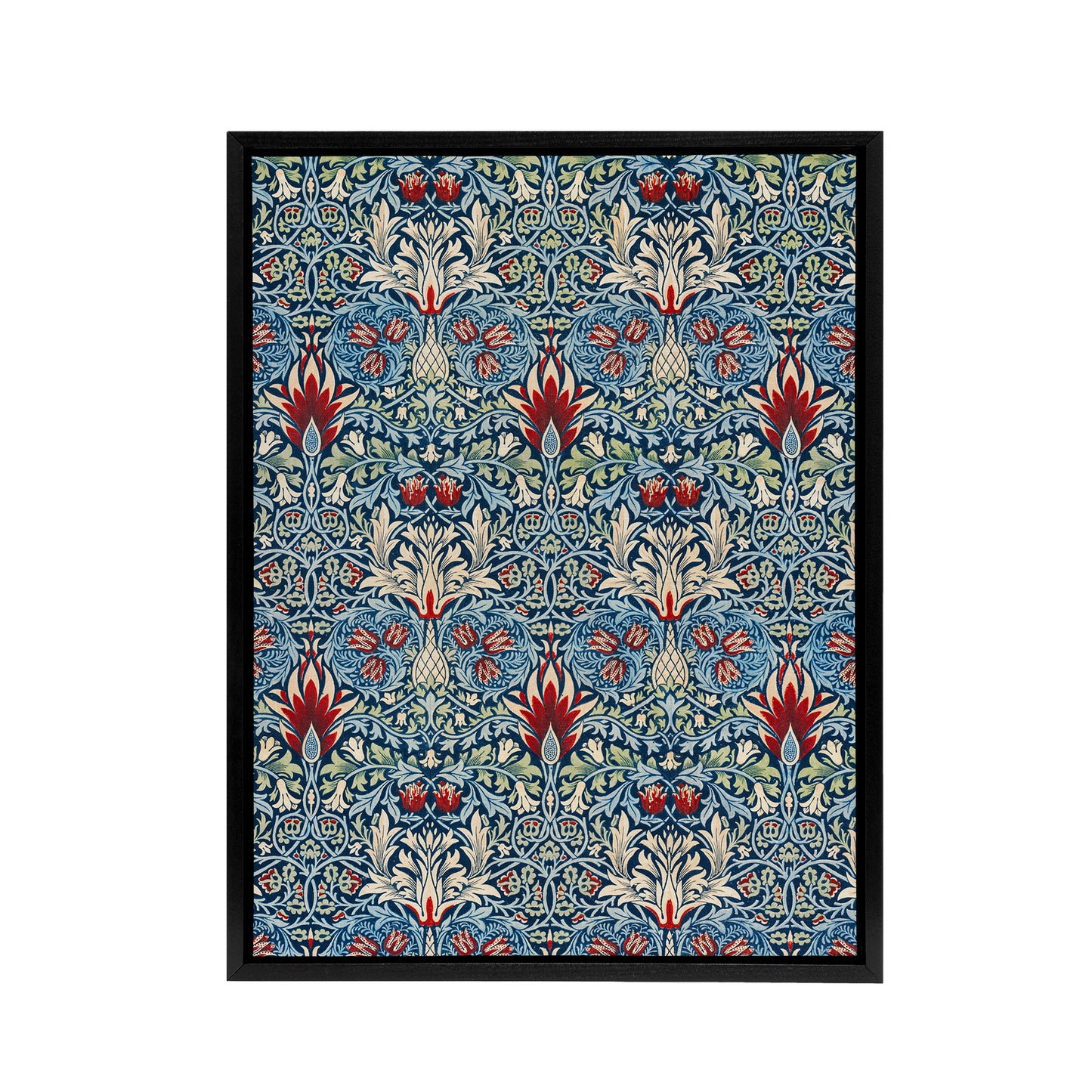 Snakeshead Flower Pattern Framed Canvas Wall Art Print William Morris