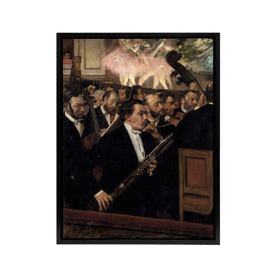 The Orchestra at the Opera Edgar Degas Vintage Framed Canvas Wall Art