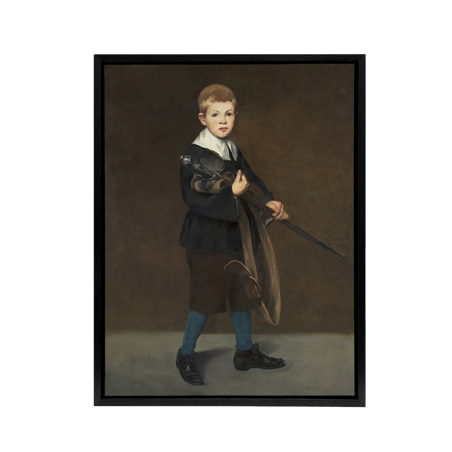 Boy with a Sword Portrait Painting Manet Vintage Framed Canvas Wall Art