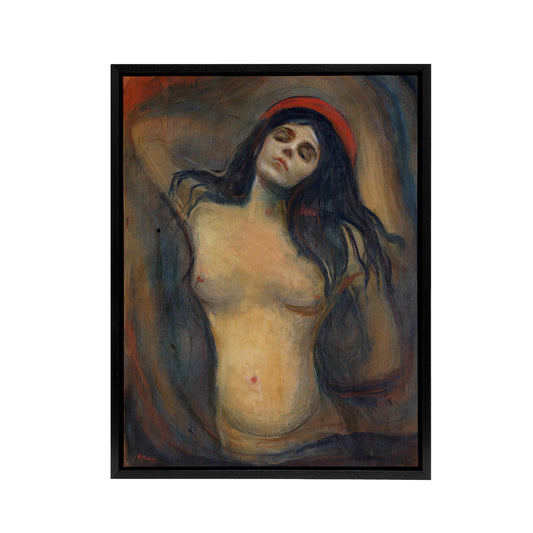 Madonna Loving Woman Oil Painting Munch Vintage Framed Canvas Wall Art