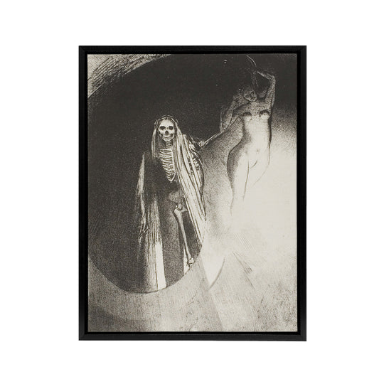 Death Let Us Embrace Each Other Redon Vintage Framed Canvas Wall Art
