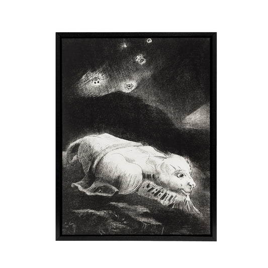 Life Awakening in Obscure Matter Redon Vintage Framed Canvas Wall Art