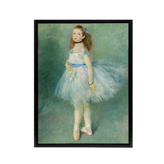 The Dancer Portrait Painting Renoir Vintage Black Framed Canvas Wall Art