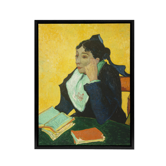 Madame Joseph Michel Ginoux Van Gogh Vintage Black Framed Canvas Wall Art