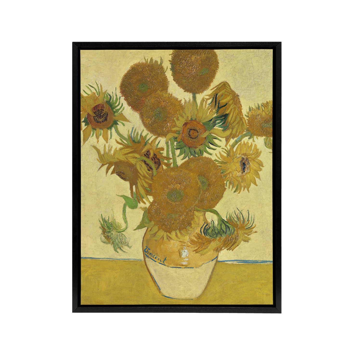 Sunflowers 1888 Floral Painting Van Gogh Vintage Framed Canvas Wall Art