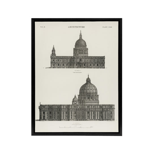 St Paul St Peters Encyclopaedia Britannica Black Framed Canvas Wall Art