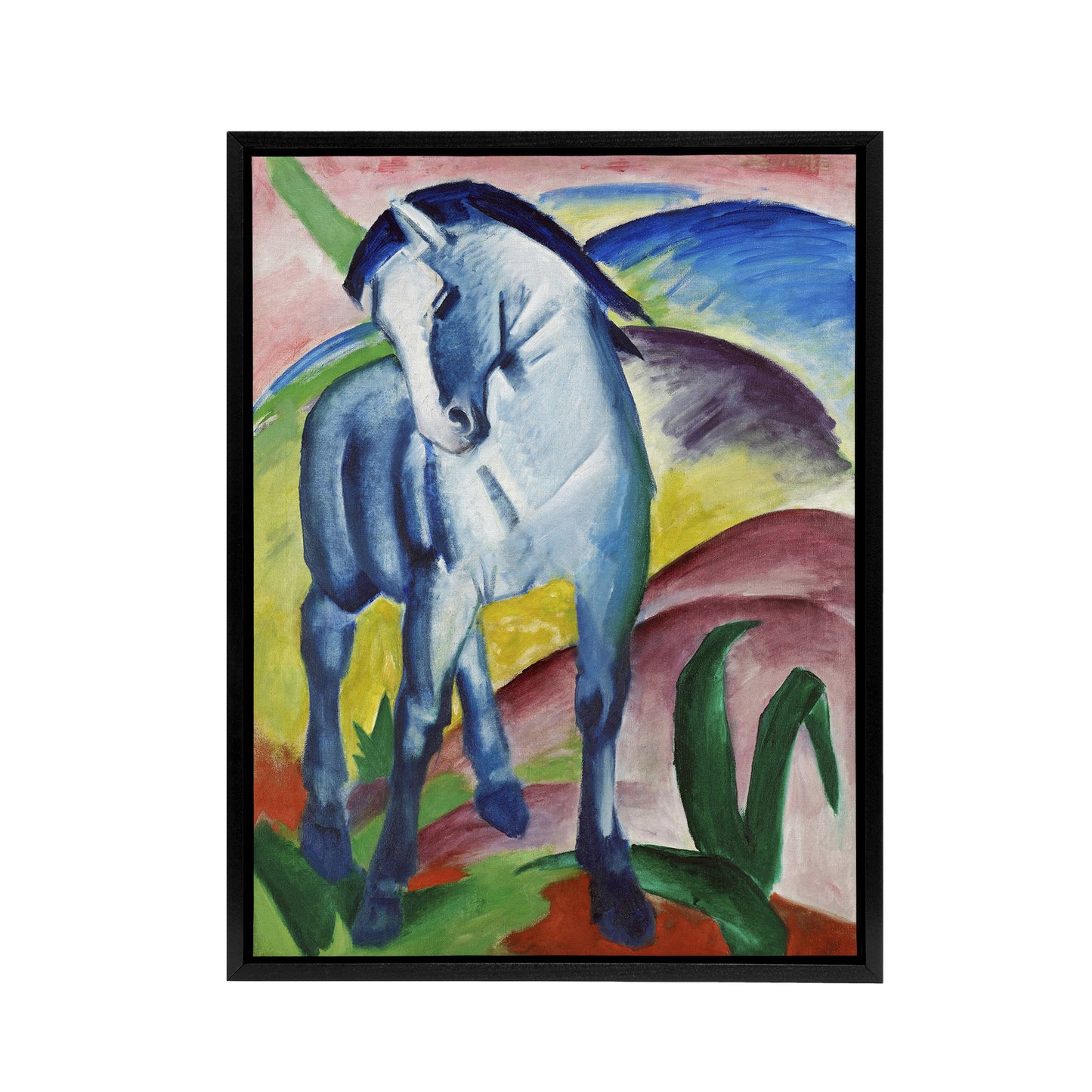 Blue Horse I Expressionist Franz Marc Vintage Framed Canvas Wall Art