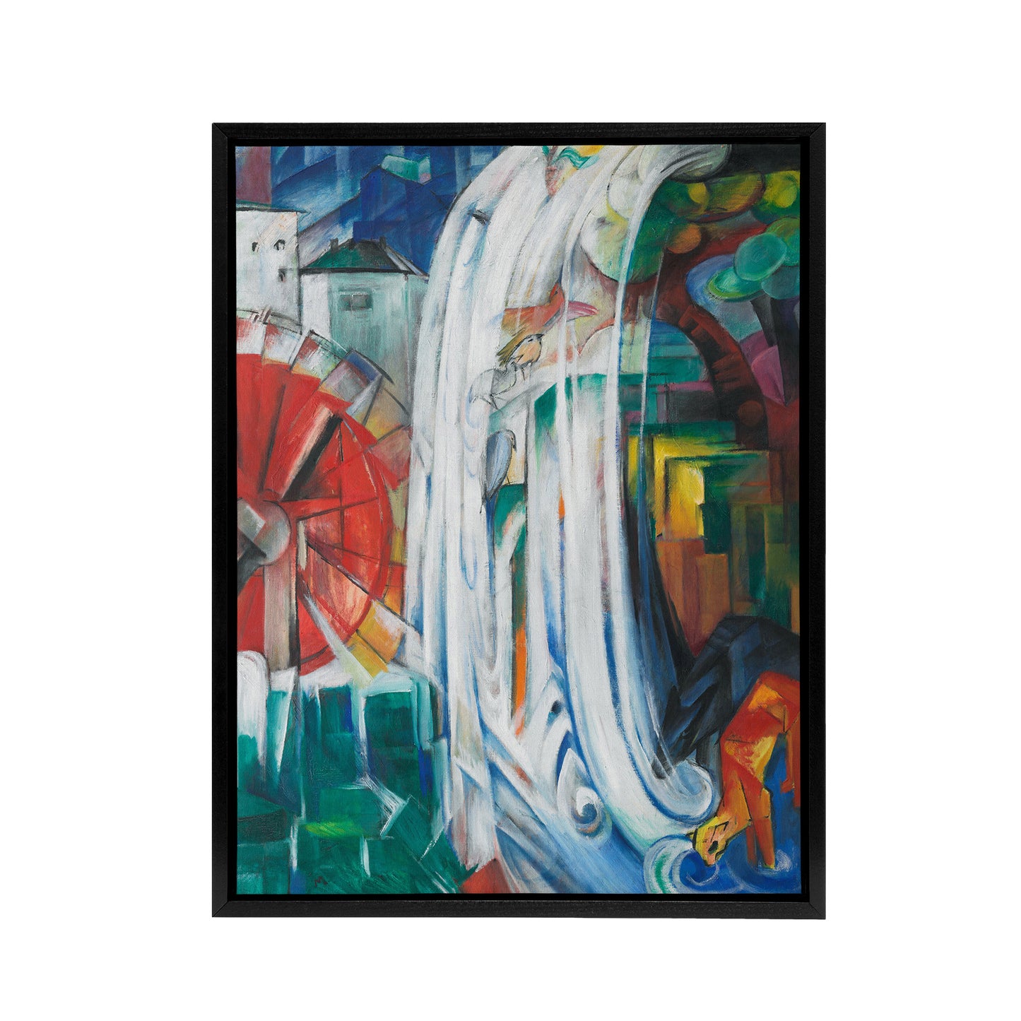 The Bewitched Mill Colourful Franz Marc Vintage Framed Canvas Wall Art