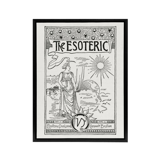 The Esoteric Journal Cover Hiram Butler Vintage Framed Canvas Wall Art