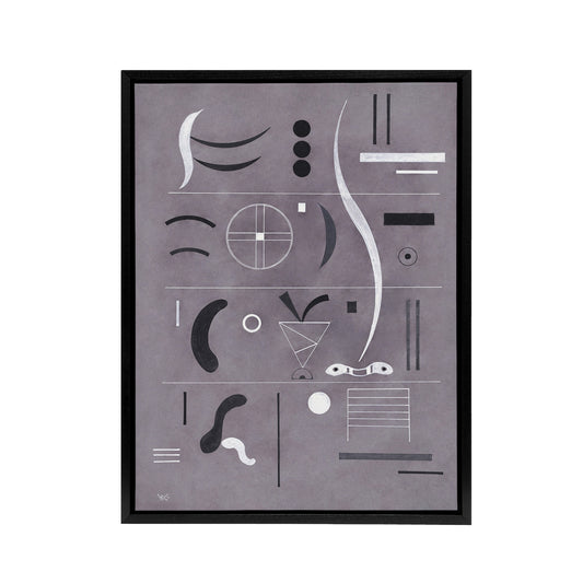 Four Parts Abstract Watercolour Kandinsky Framed Canvas Wall Art Print