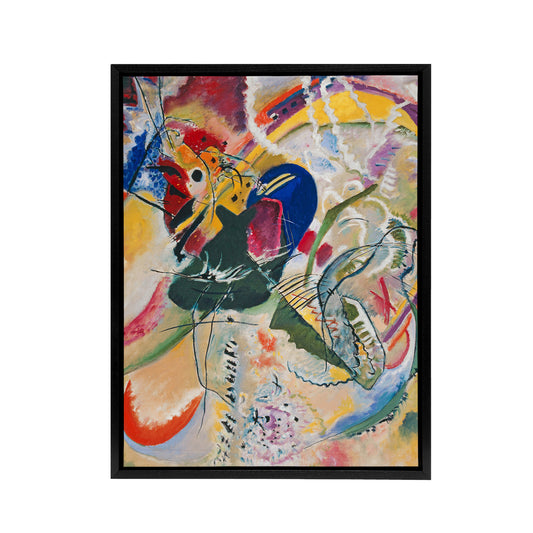 Improvisation 35 Colourful Abstract Kandinsky Framed Canvas Wall Art Print