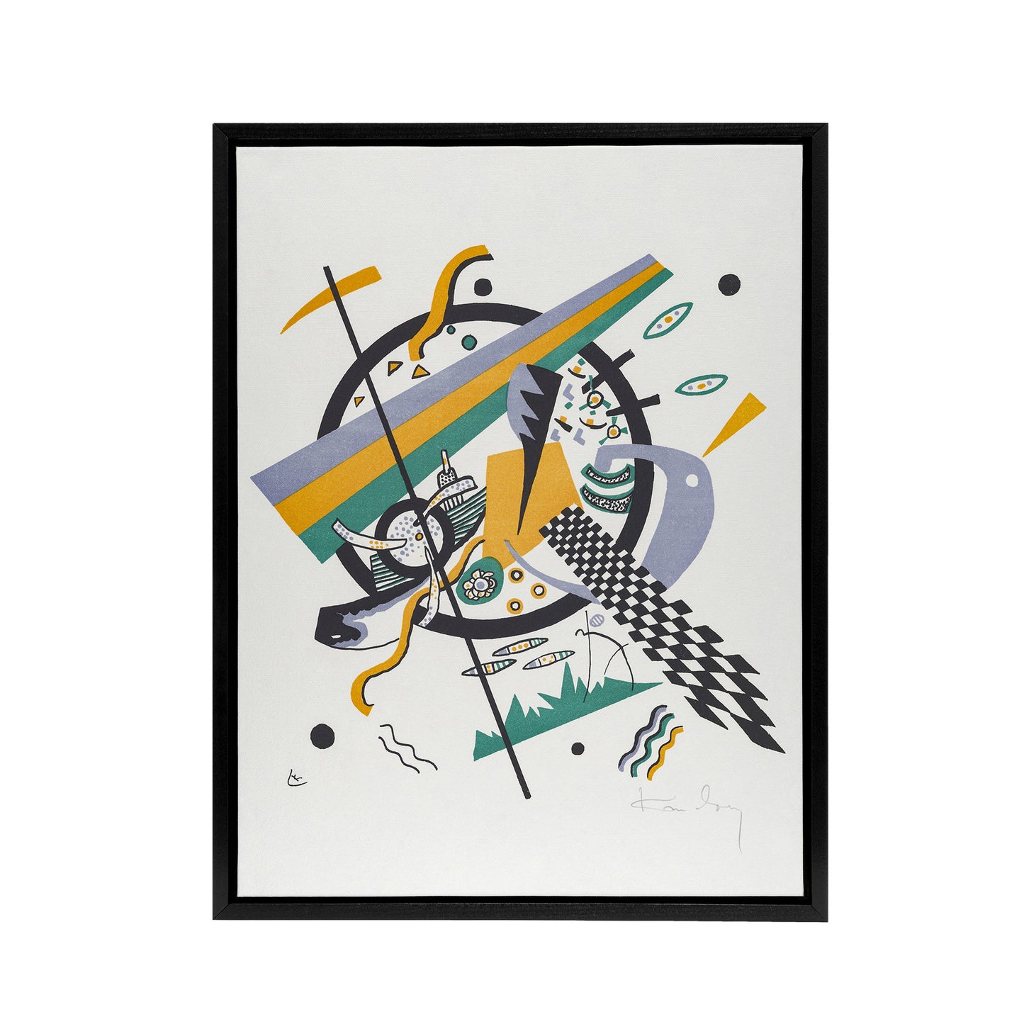Small Worlds IV Abstract Painting Kandinsky Framed Canvas Wall Art Print